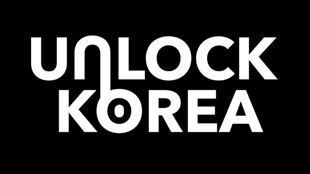 unlock korea logo white
